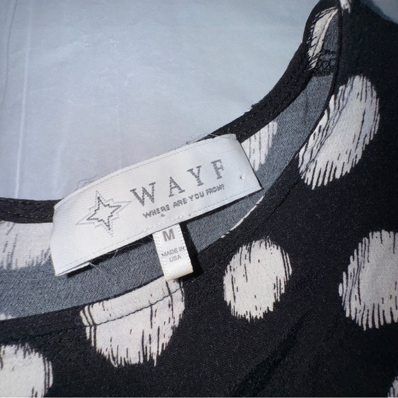 WAYF Monochrome Polka Dot Dress - Picture 2 of 4